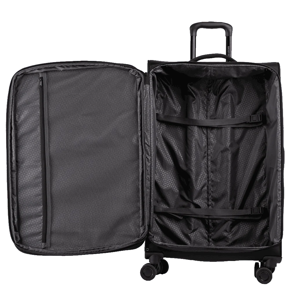 Mala de Viagem Grande 32 kg Poliéster Ultralight 6 - Preto
