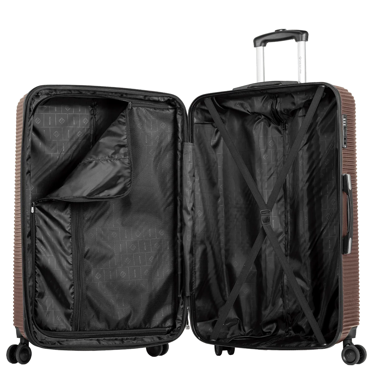 Mala de Viagem Média 23 kg ABS com Rodas 360° 4 All 6t - Bronze