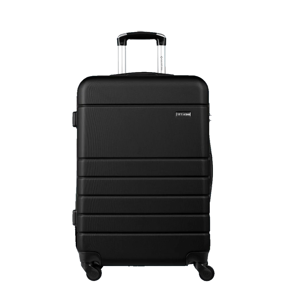 Mala de Viagem Média 23 kg ABS com Rodas 360° Essencial 2 - Preto