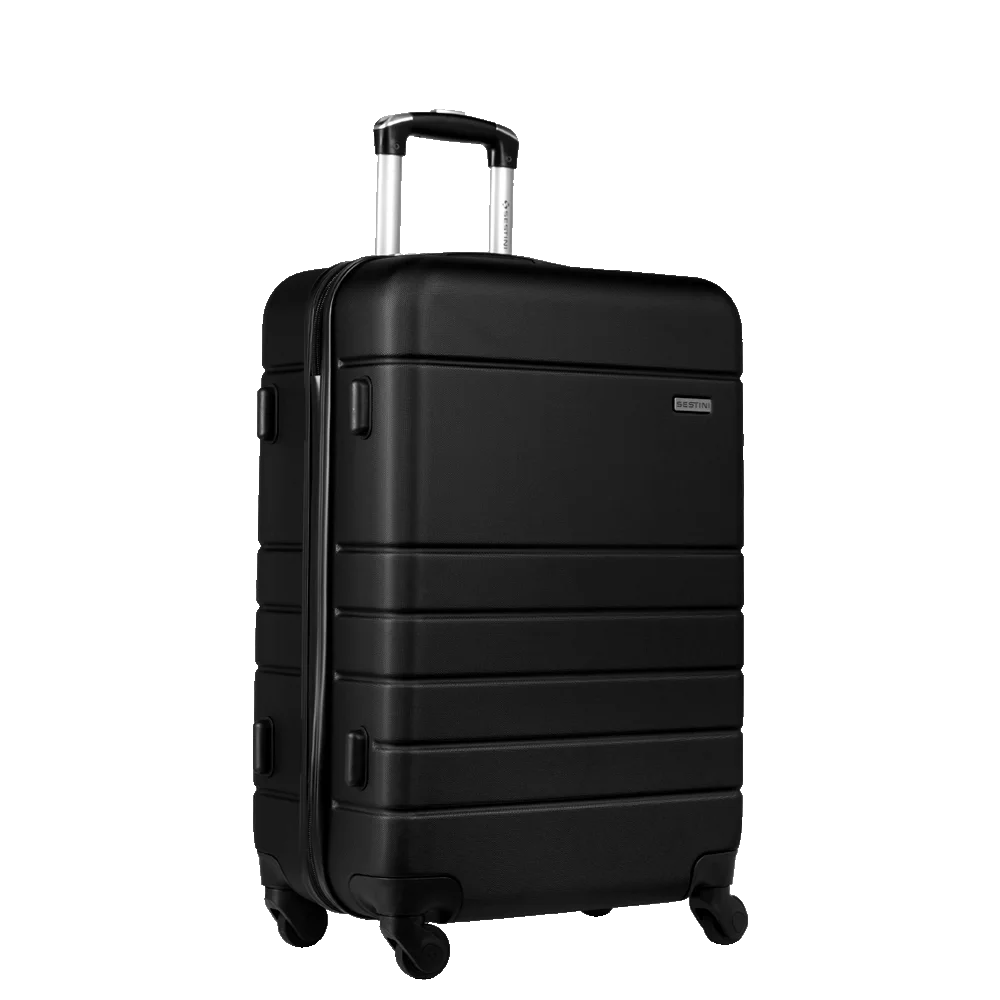 Mala de Viagem Média 23 kg ABS com Rodas 360° Essencial 2 - Preto