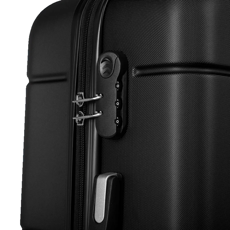 Mala de Viagem Média 23 kg ABS com Rodas 360° Essencial 2 - Preto