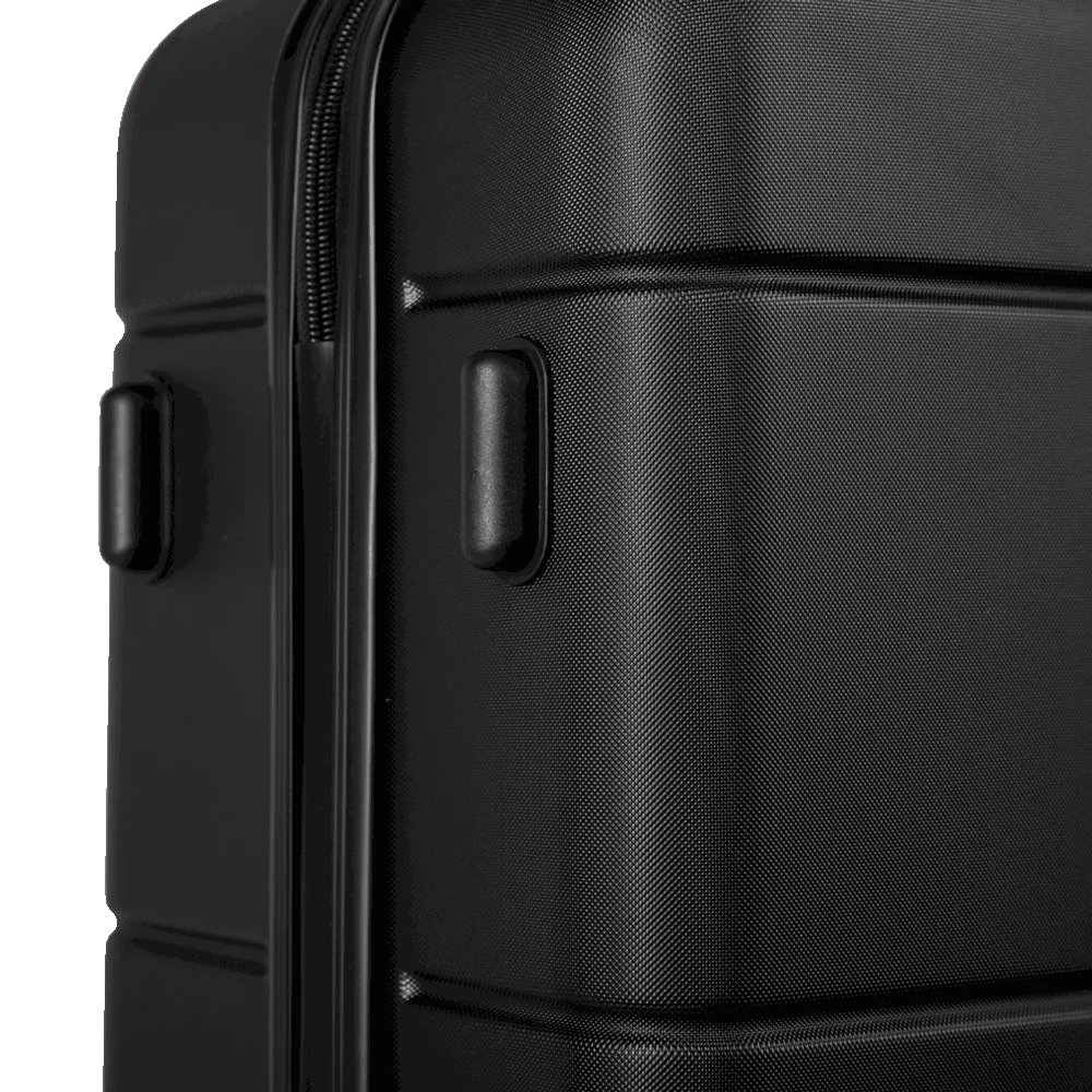 Mala de Viagem Média 23 kg ABS com Rodas 360° Essencial 2 - Preto