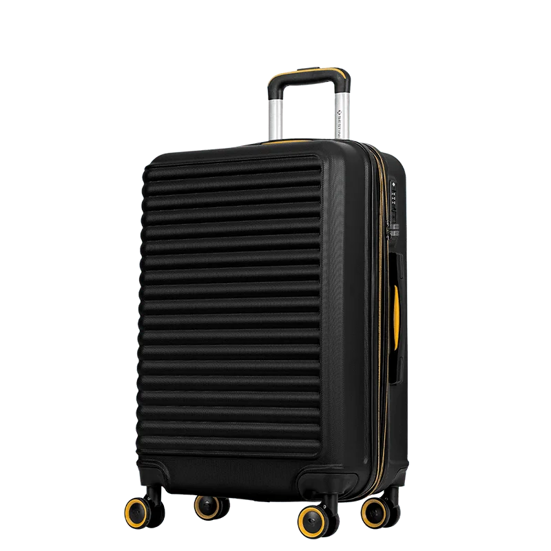 Mala de Viagem Média 23 kg ABS com Rodas 360° Racer - Preto