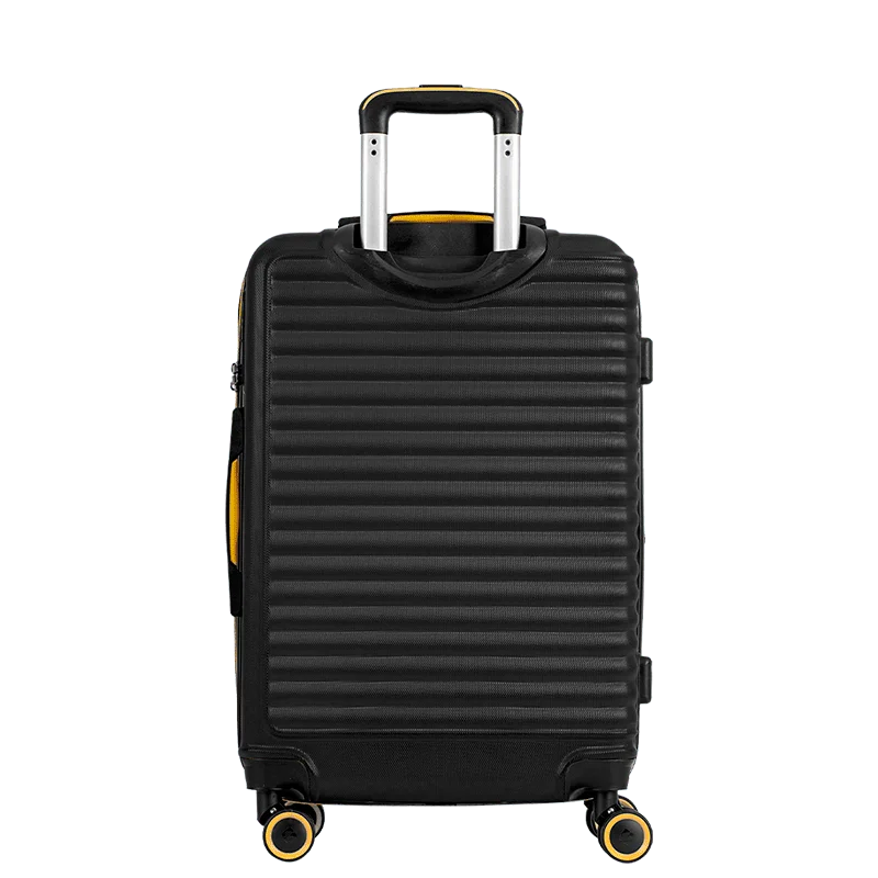 Mala de Viagem Média 23 kg ABS com Rodas 360° Racer - Preto
