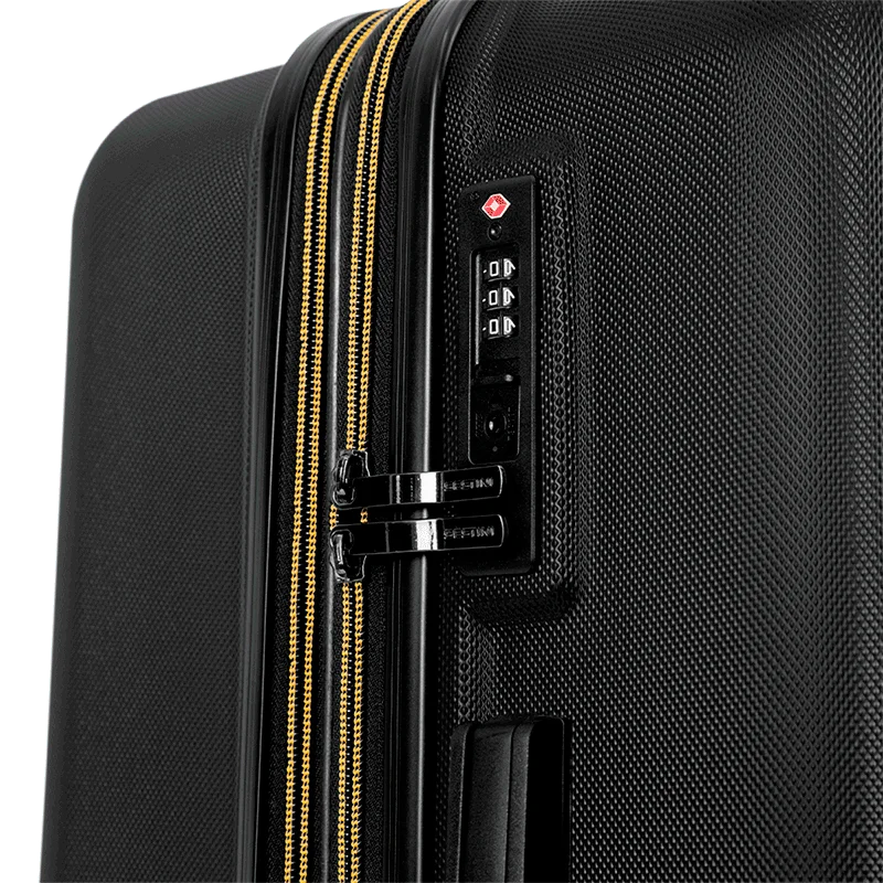 Mala de Viagem Média 23 kg ABS com Rodas 360° Racer - Preto