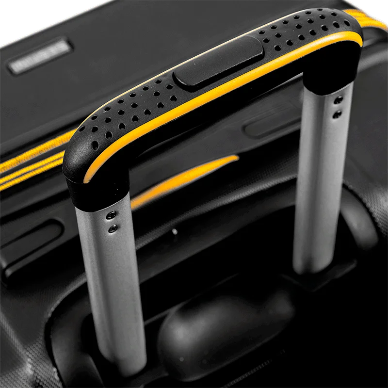 Mala de Viagem Média 23 kg ABS com Rodas 360° Racer - Preto