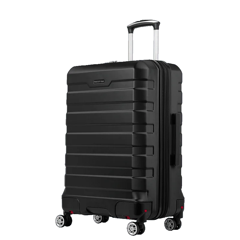 Mala de Viagem Média 23 kg ABS com Rodas 360° Wheeless 2T - Preto