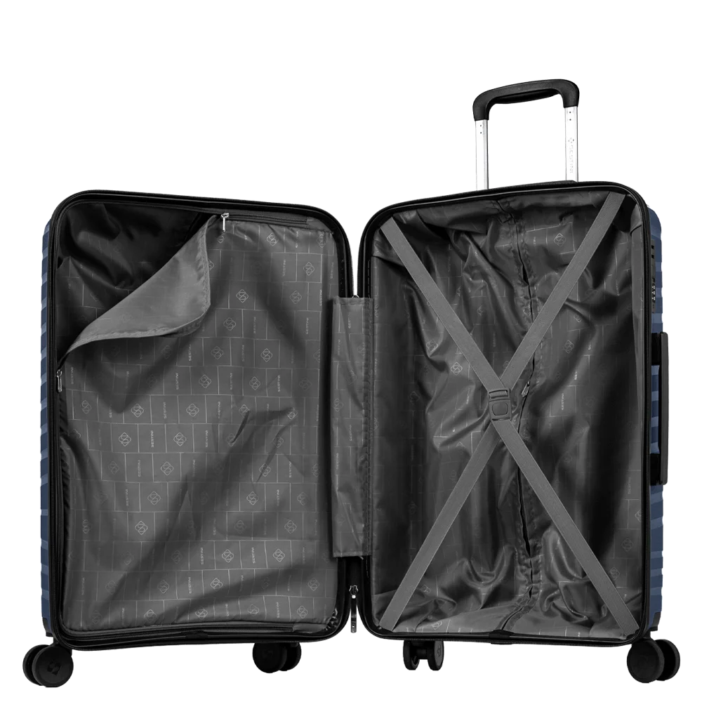 Mala de Viagem Média 23 kg Polipropileno com Rodas 360° PP Essencial 2 - Azul marinho