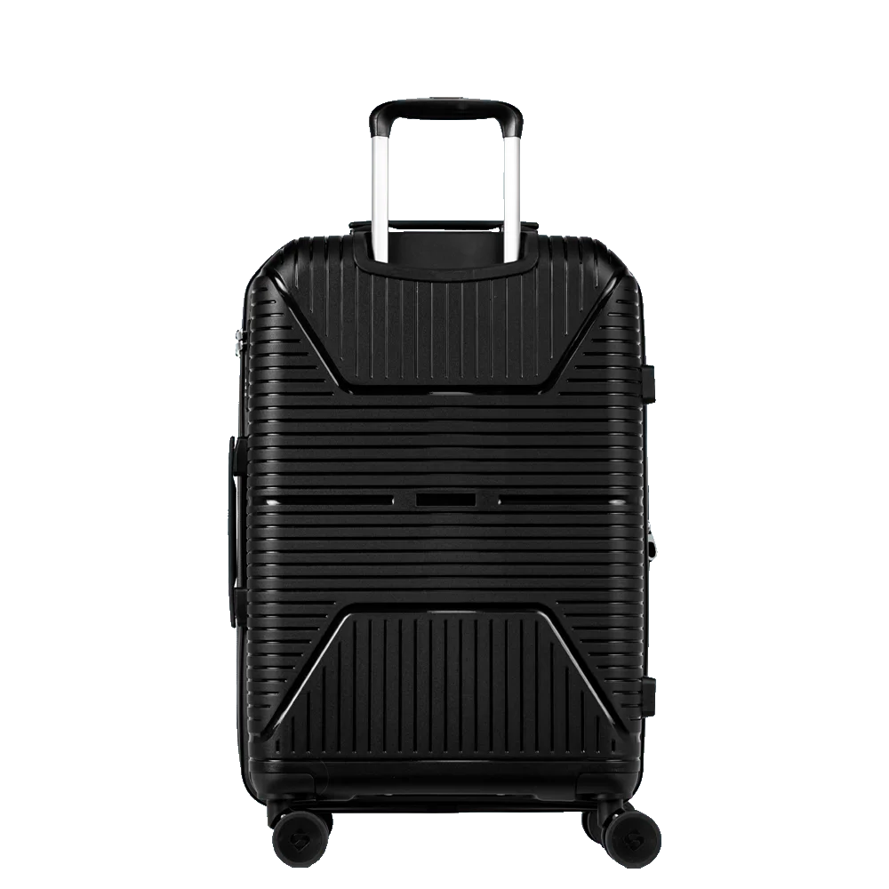 Mala de Viagem Média 23 kg Polipropileno com Rodas 360° PP Essencial Plus 2 - Preto