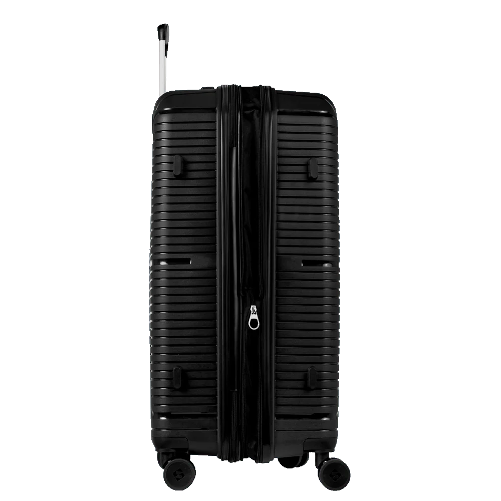 Mala de Viagem Média 23 kg Polipropileno com Rodas 360° PP Essencial Plus 2 - Preto
