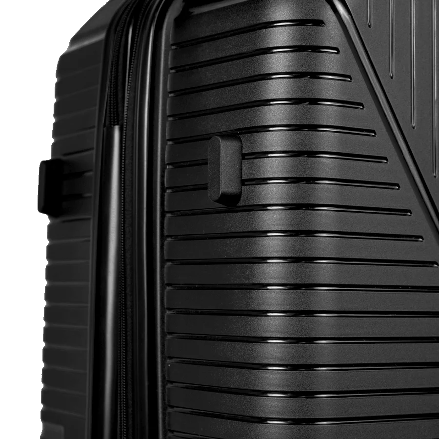 Mala de Viagem Média 23 kg Polipropileno com Rodas 360° PP Essencial Plus 2 - Preto