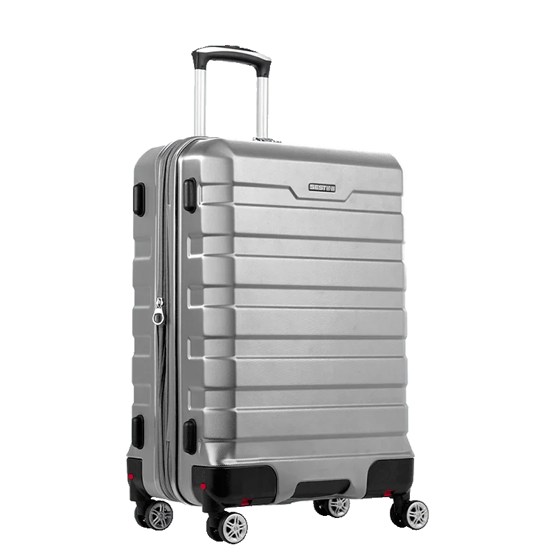 Mala de Viagem Média Plus 23 kg ABS com Rodas 360° Wheeless 2T - Prata