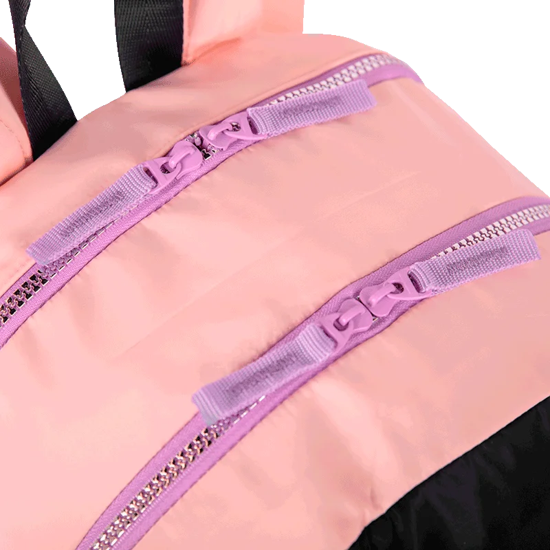 Mochila 2 Compartimentos Capricho Block - Pêssego e Lilás