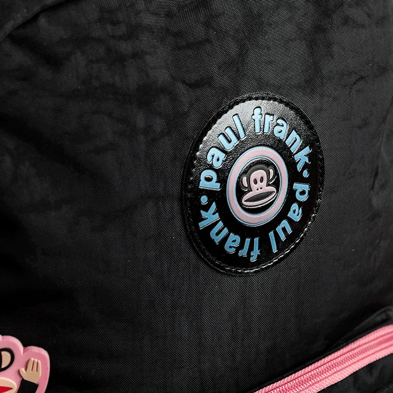 Mochila 2 Compartimentos Paul Frank Fun - Preto e Rosa