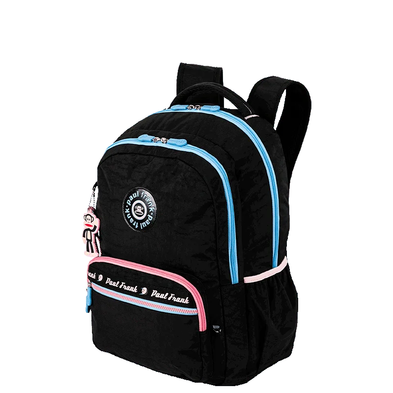 Mochila 2 Compartimentos Paul Frank Fun - Preto e Rosa