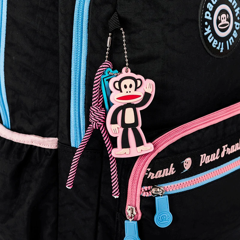Mochila 2 Compartimentos Paul Frank Fun - Preto e Rosa