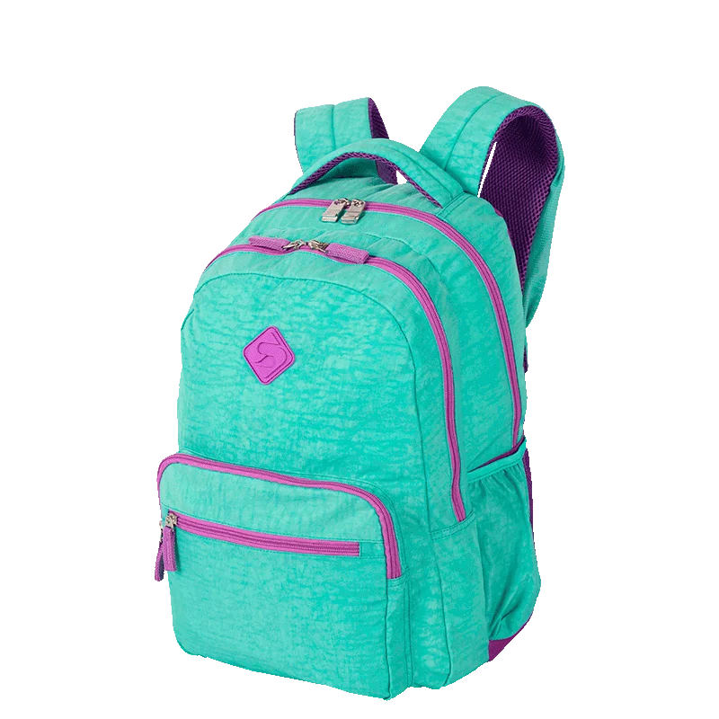Mochila 2 Compartimentos Sestini College Crinkle 4 Azul - Turquesa