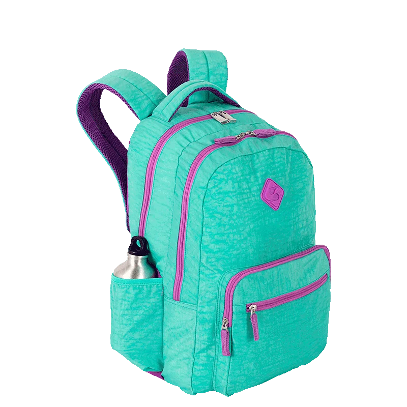 Mochila 2 Compartimentos Sestini College Crinkle 4 Azul - Turquesa