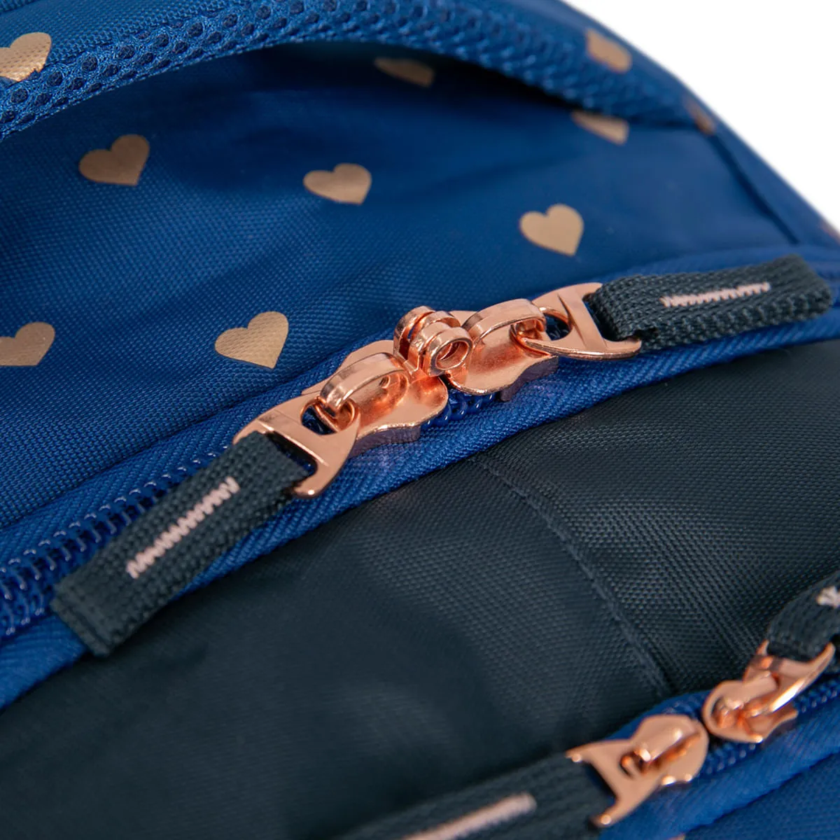Mochila Carrinho 2 Compartimentos Capricho Wishes - Azul