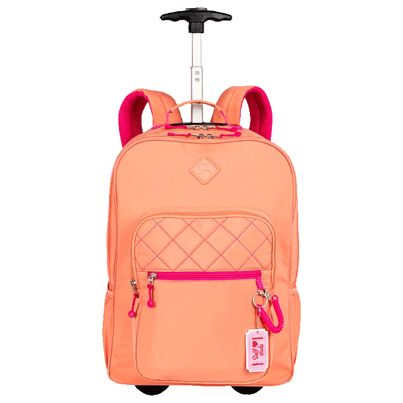 Mochila Carrinho 2 Compartimentos Sestini Lover Laranja - Pêssego