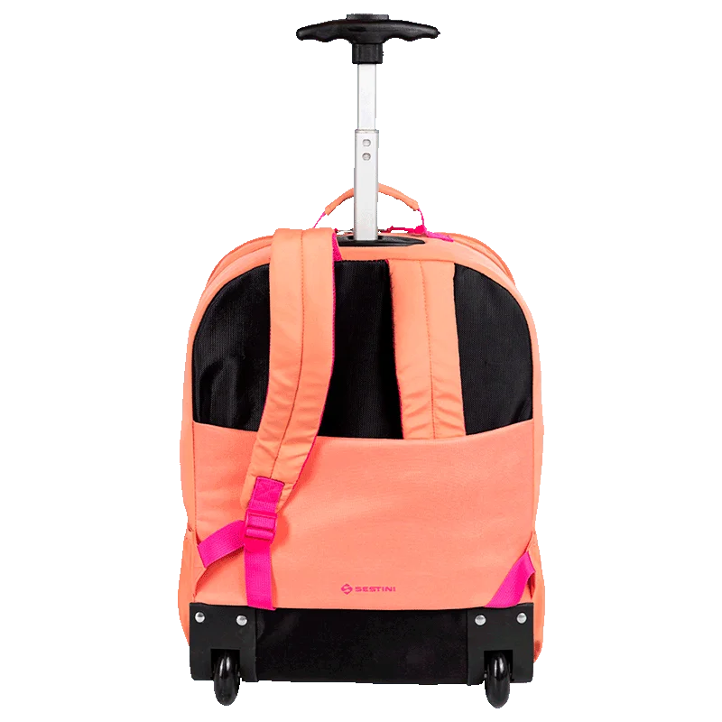 Mochila Carrinho 2 Compartimentos Sestini Lover Laranja - Pêssego