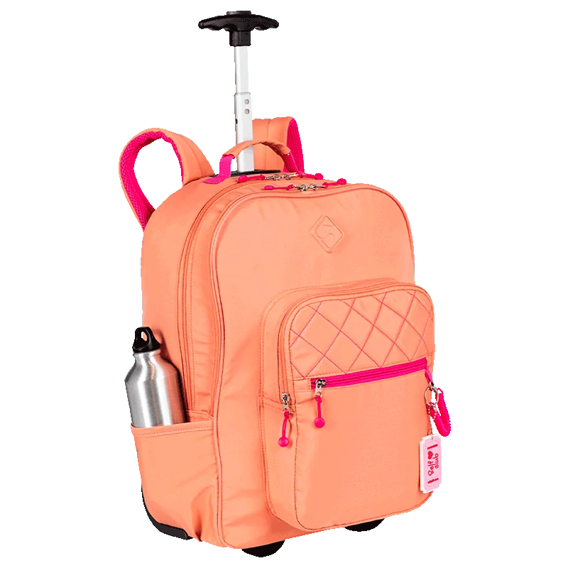 Mochila Carrinho 2 Compartimentos Sestini Lover Laranja - Pêssego