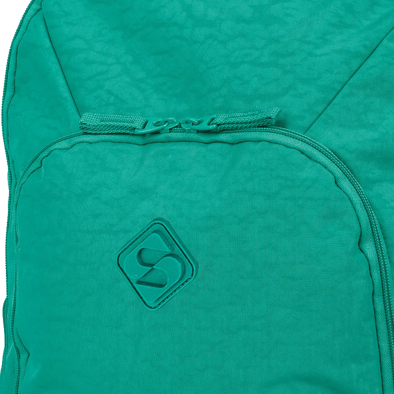 Mochila Carrinho 2 Compartimentos Sestini Rolling Grande Crinkle Verde - Jade
