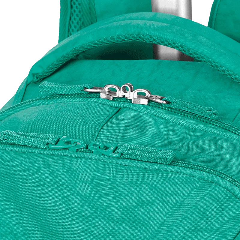 Mochila Carrinho 2 Compartimentos Sestini Rolling Grande Crinkle Verde - Jade