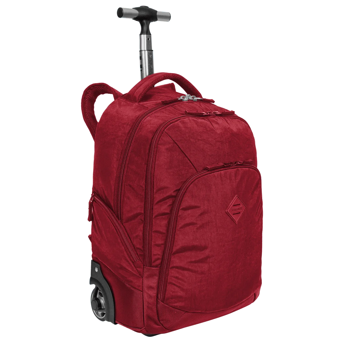 Mochila Carrinho 2 Compartimentos Sestini Rolling Grande Crinkle - Vinho