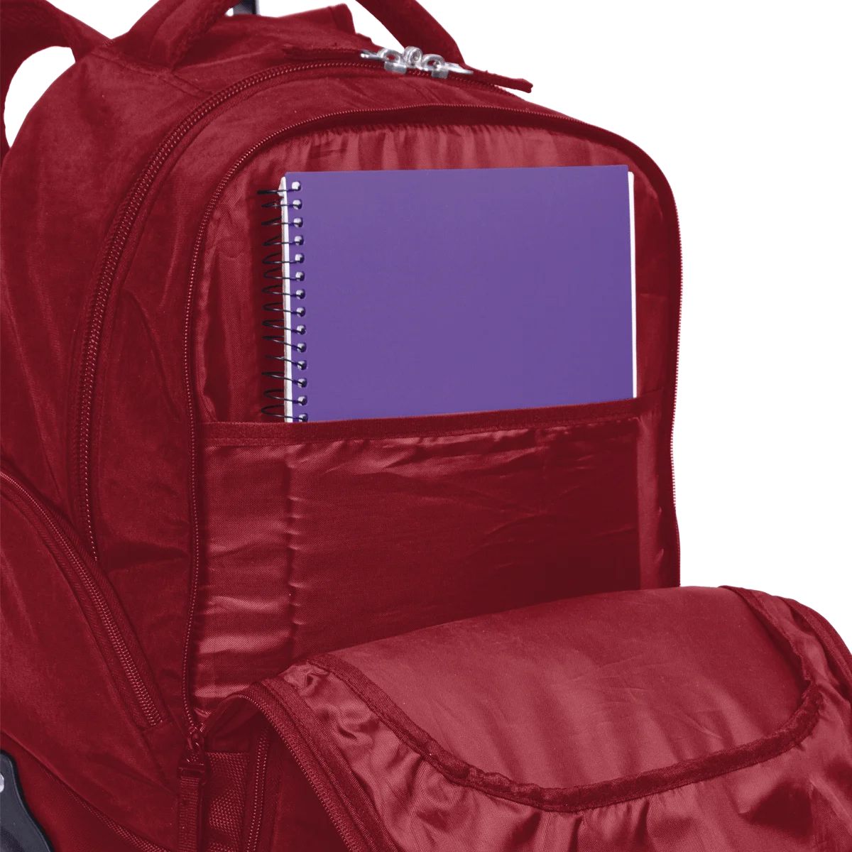 Mochila Carrinho 2 Compartimentos Sestini Rolling Grande Crinkle - Vinho