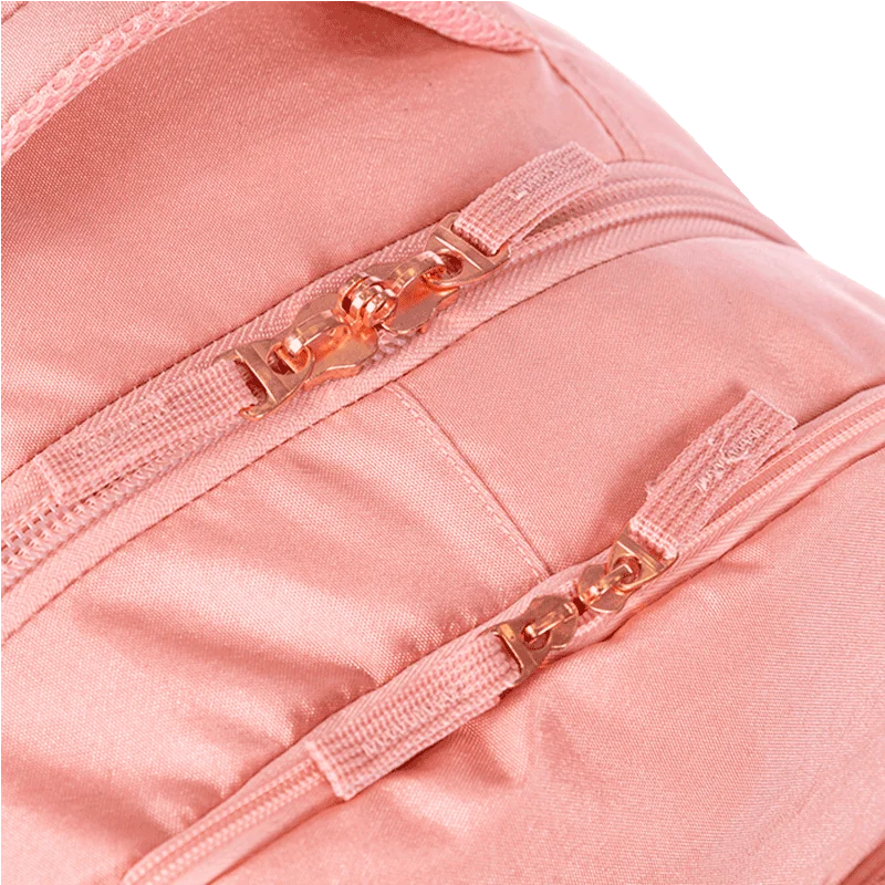 Mochila Carrinho 2 Compartimentos Sestini Rolling Grande - Metálico Rosa
