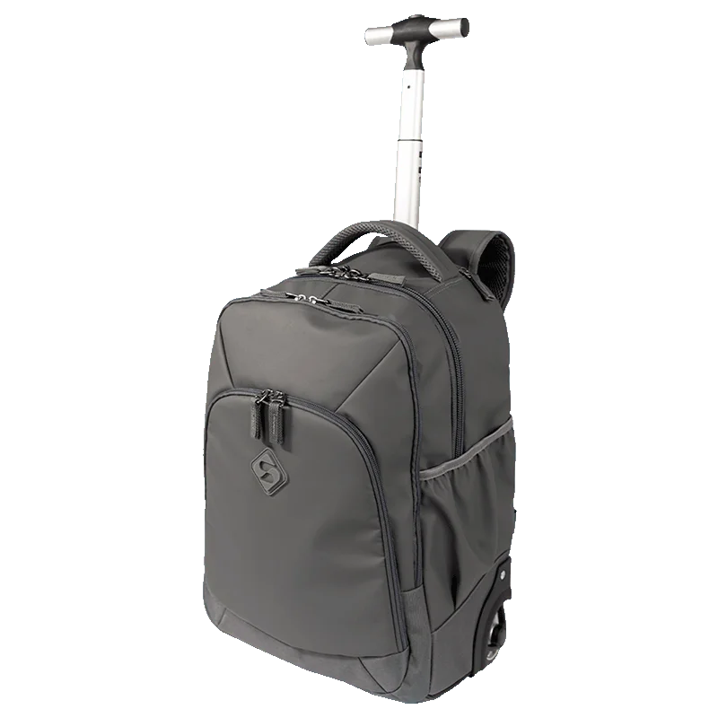 Mochila Carrinho 2 Compartimentos Sestini Rolling Hydroblock Cinza - Chumbo