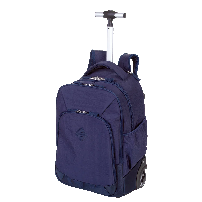 Mochila Carrinho 2 em 1 Sestini Rolling Crinkle Azul