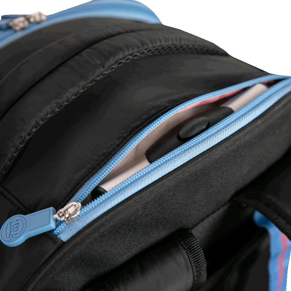Mochila Carrinho 4 Rodas Duplas Paul Frank Fun - Preto e Rosa