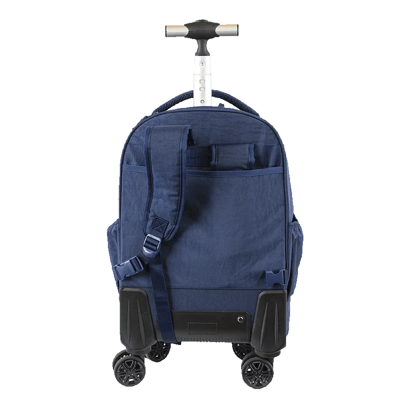 Mochila Carrinho 4 Rodas Duplas Sestini Rolling Crinkle - Azul