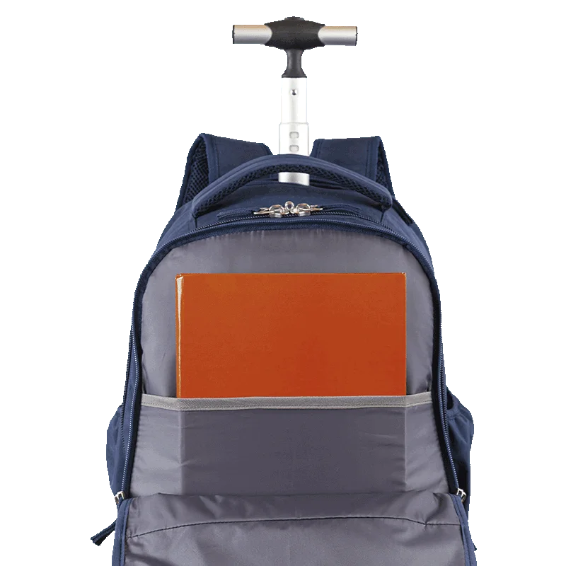 Mochila Carrinho 4 Rodas Duplas Sestini Rolling Crinkle - Azul