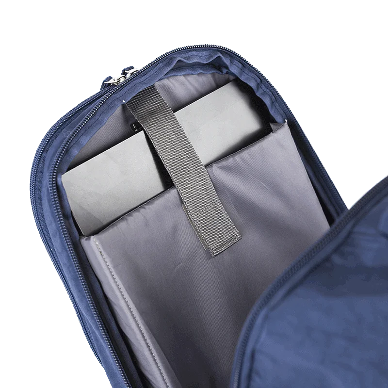 Mochila Carrinho 4 Rodas Duplas Sestini Rolling Crinkle - Azul