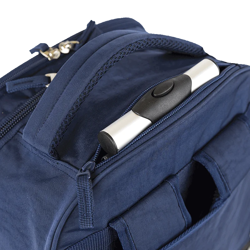 Mochila Carrinho 4 Rodas Duplas Sestini Rolling Crinkle - Azul