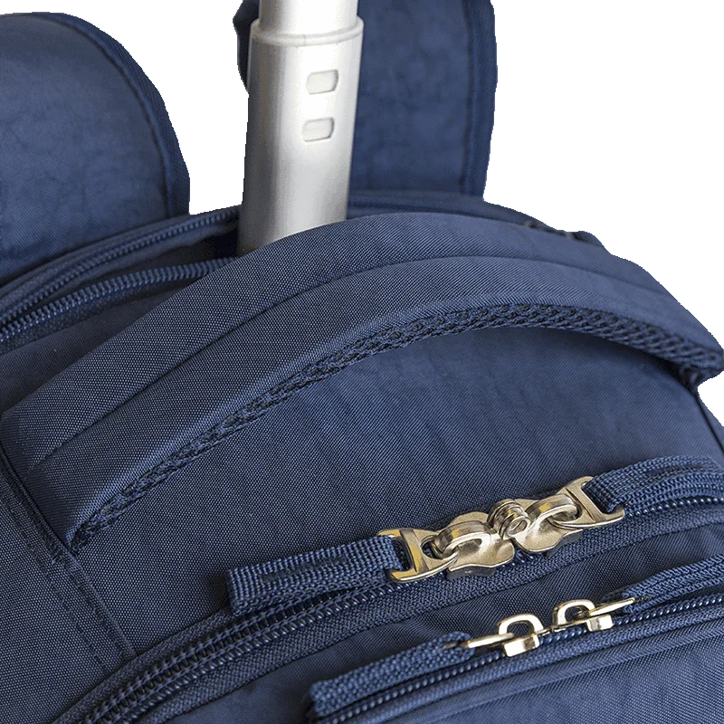 Mochila Carrinho 4 Rodas Duplas Sestini Rolling Crinkle - Azul