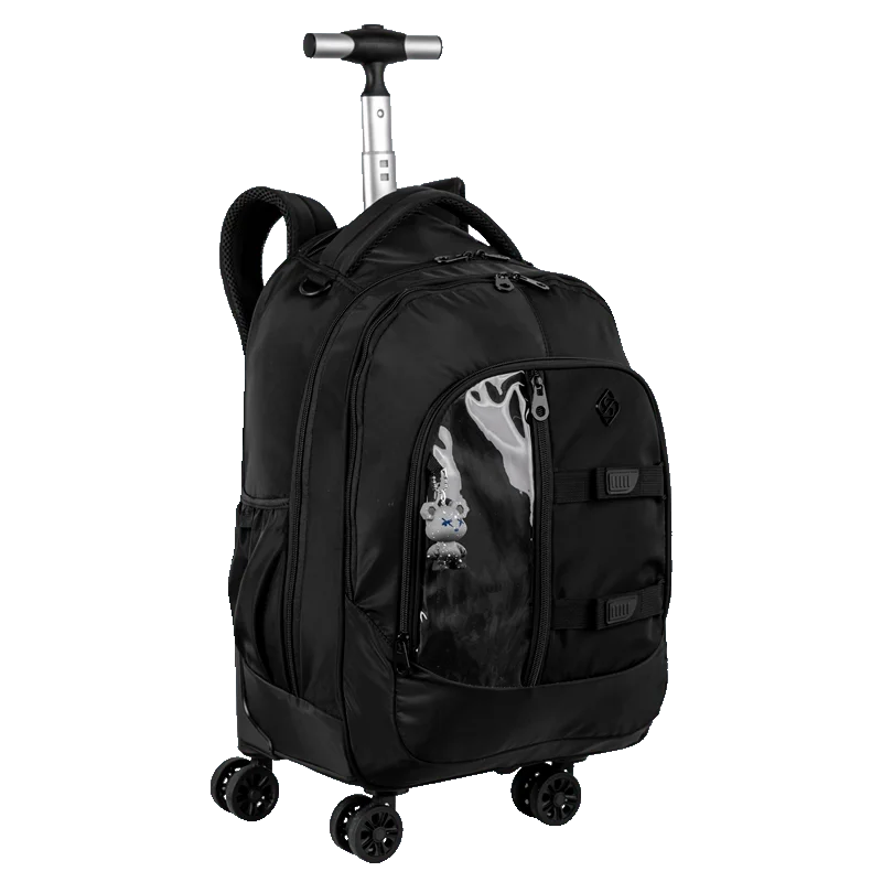 Mochila Carrinho 4 Rodas Duplas Sestini Studio - Preto