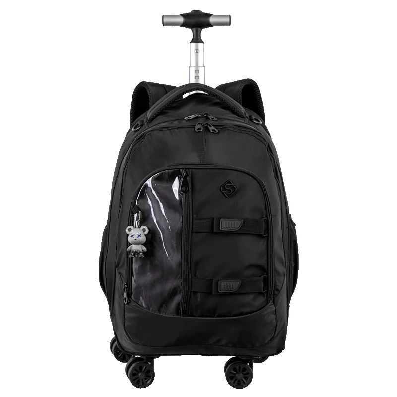 Mochila Carrinho 4 Rodas Duplas Sestini Studio - Preto