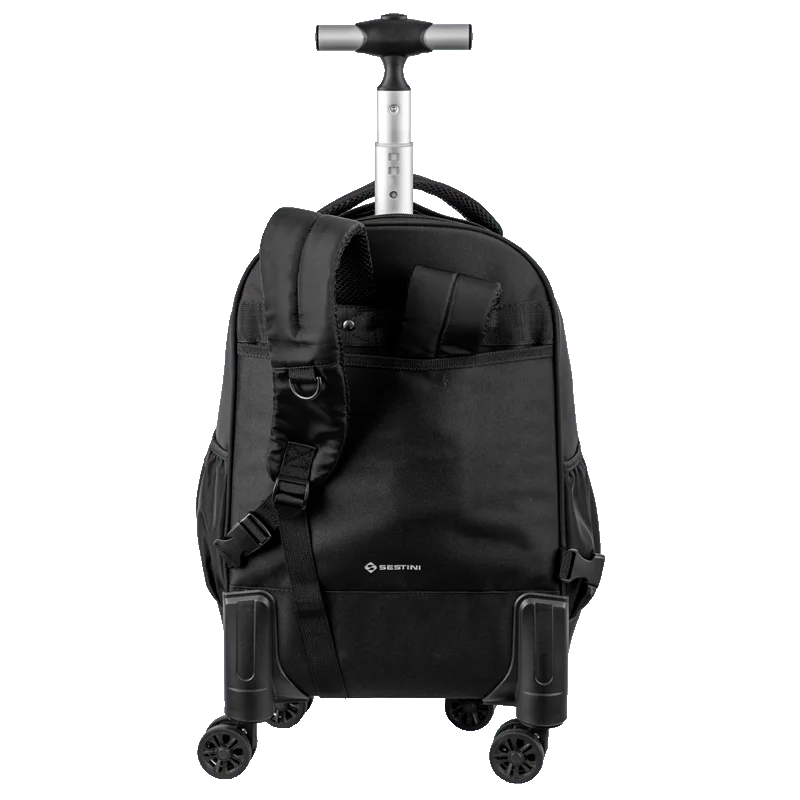 Mochila Carrinho 4 Rodas Duplas Sestini Studio - Preto