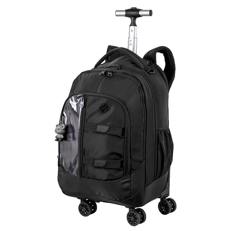 Mochila Carrinho 4 Rodas Duplas Sestini Studio - Preto