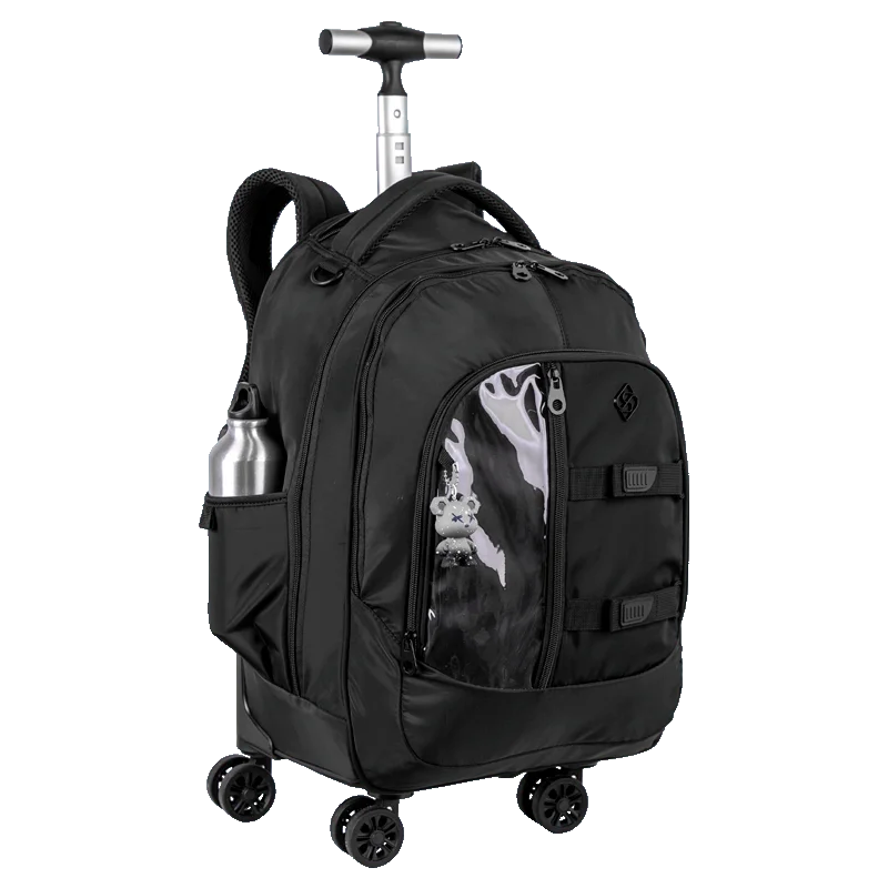 Mochila Carrinho 4 Rodas Duplas Sestini Studio - Preto