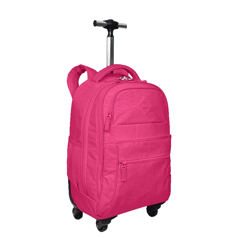 Mochila Carrinho 4 Rodas Sestini Rolling Crinkle Rosa - Pink