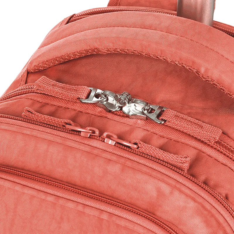 Mochila Carrinho 4 Rodas Sestini Rolling Grande Crinkle Laranja - Apricot