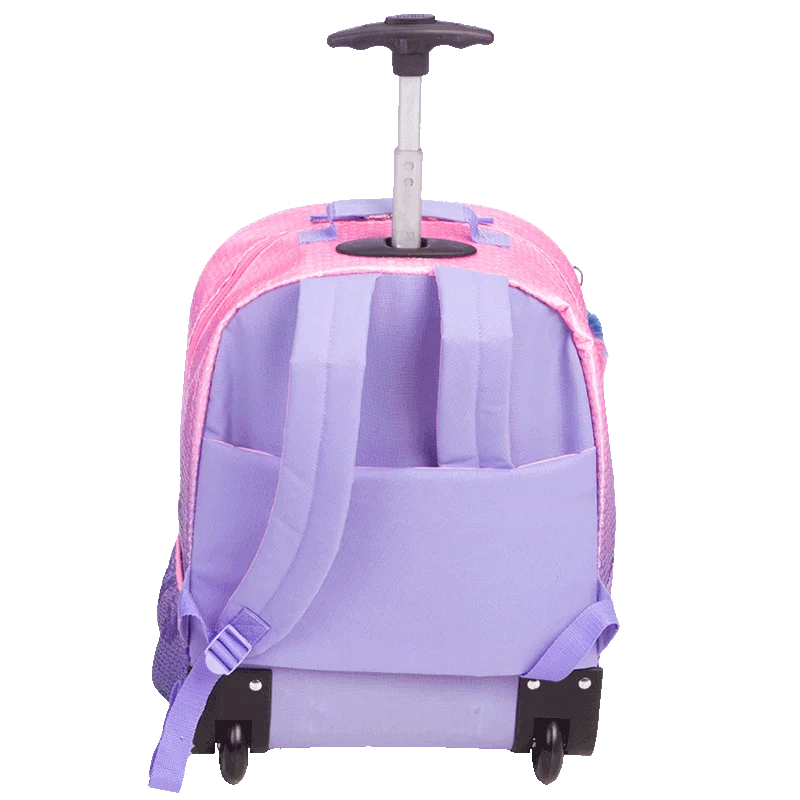 Mochila Carrinho Capricho Paetê - Rosa com Lilás