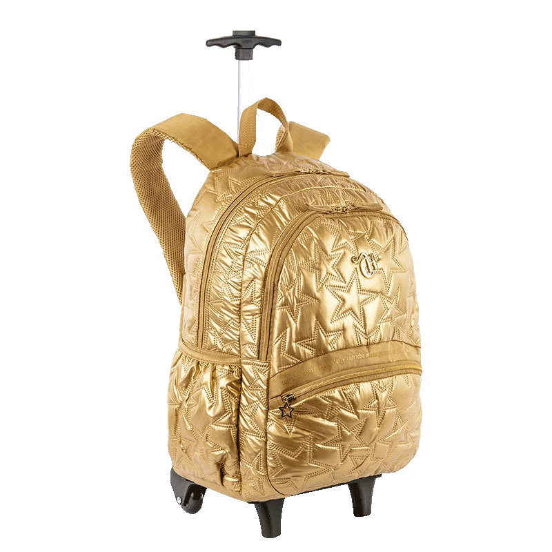 Mochila Carrinho Externo Capricho Estrelas - Dourado