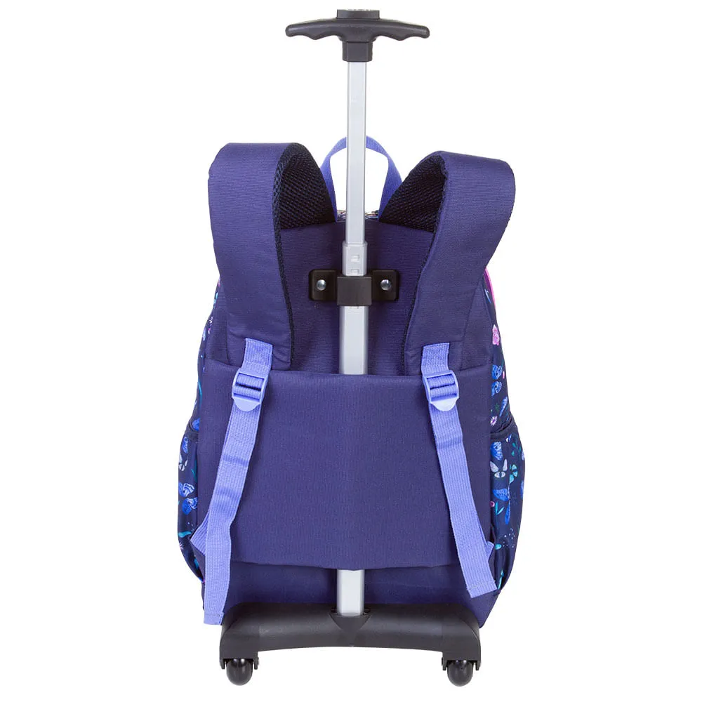 Mochila Carrinho Externo Capricho Student - Borboletas