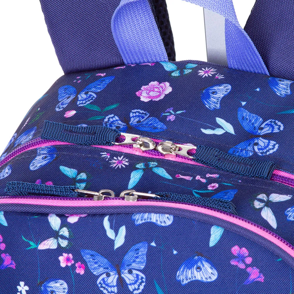 Mochila Carrinho Externo Capricho Student - Borboletas